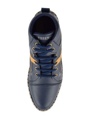 blue leatherette low ankle boots - 15277910 - Standard Image - 4