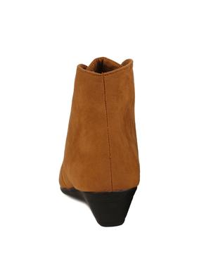 tan pu ankle boots - 15279782 - Standard Image - 4