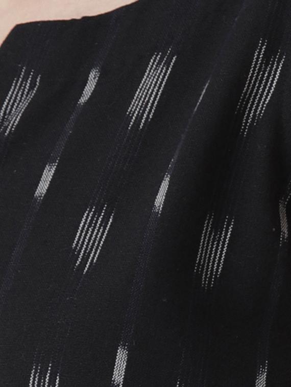 black cotton ikat a-line dress - 15281447 - Zoom Image - 4