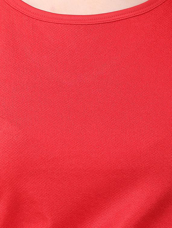 cold shoulder sleeved pom pom detail top - 15282223 - Zoom Image - 4