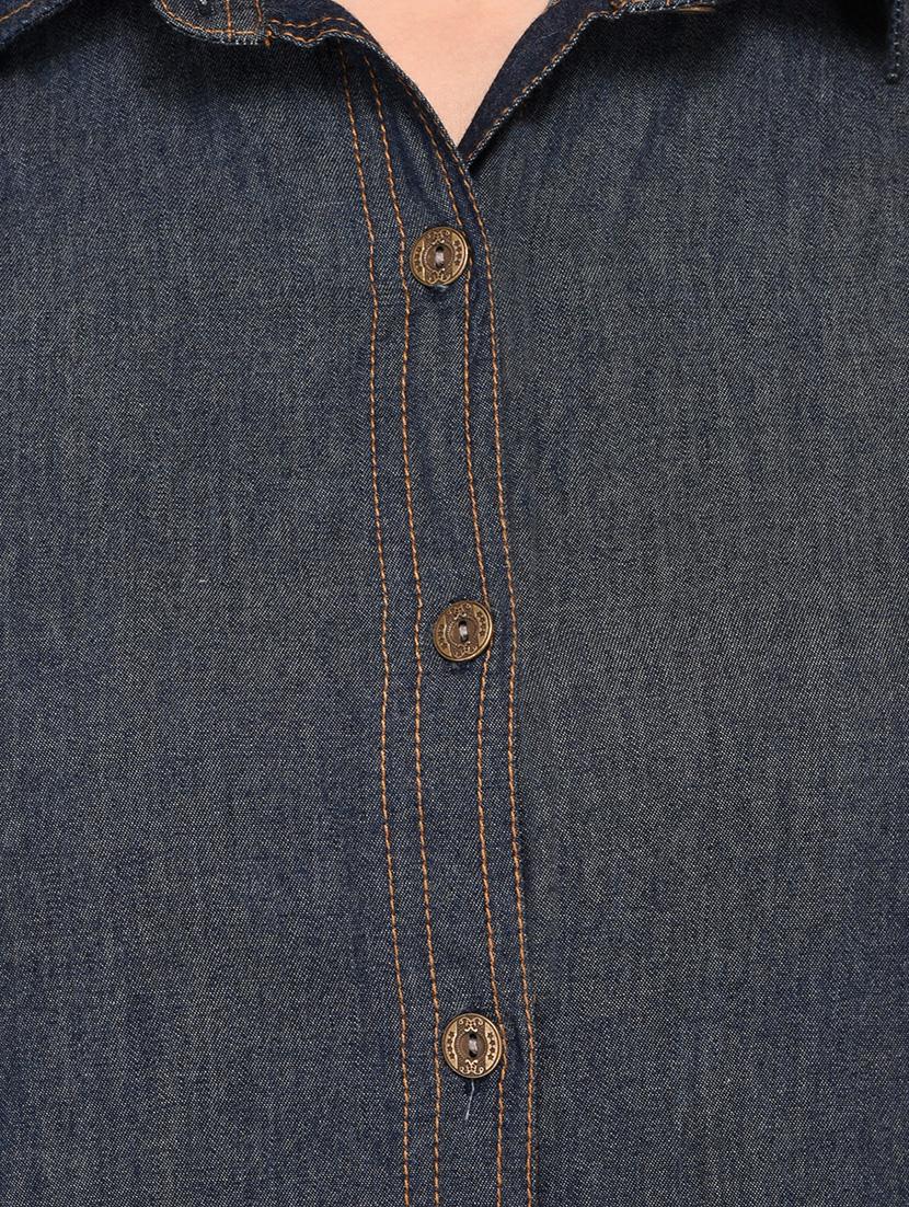 long sleeved denim shirt - 15282371 - Zoom Image - 4