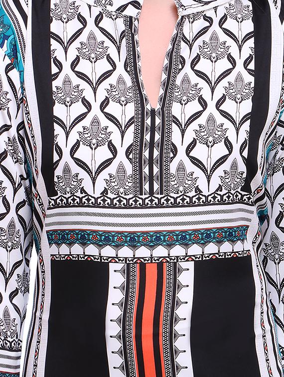 White crepe straight kurta - 15283442 - Zoom Image - 4