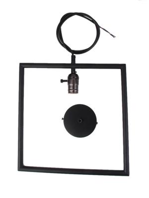 Vintage Edison lamp Rope hangingpendant , E27 Holder, Decorative, Urban Retro style Square Shape - 15283662 - Standard Image - 4