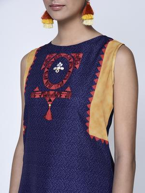 Indigo straight kurta - 15283710 - Standard Image - 4