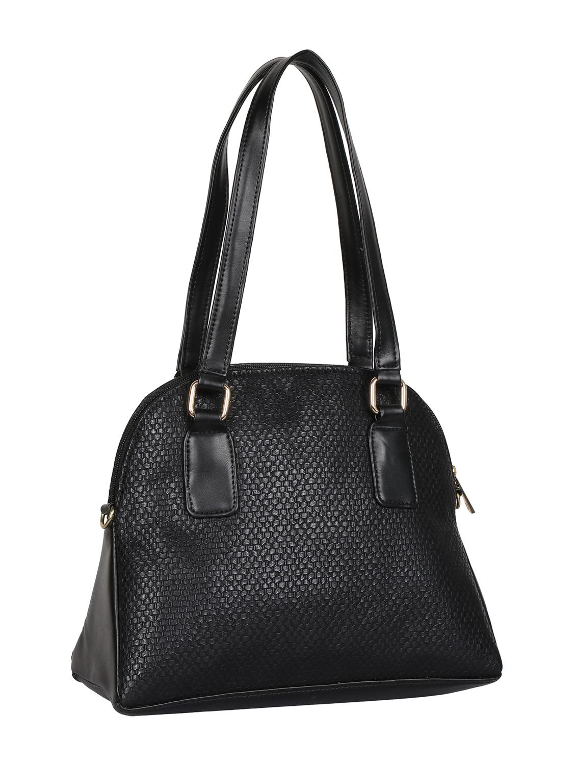 black leatherette (pu) regular handbag - 15283901 - Zoom Image - 4