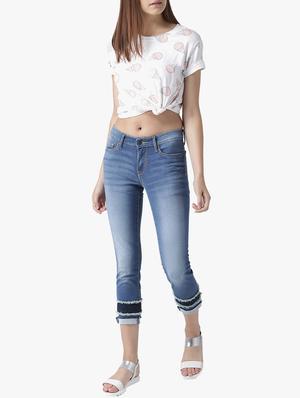 blue denim frayed jeans - 15286092 - Standard Image - 4
