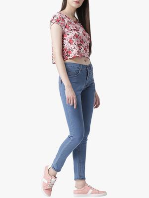 blue denim embellished jeans - 15286572 - Standard Image - 4
