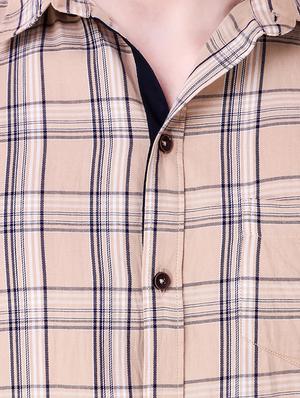 beige cotton casual shirt - 15286648 - Standard Image - 4