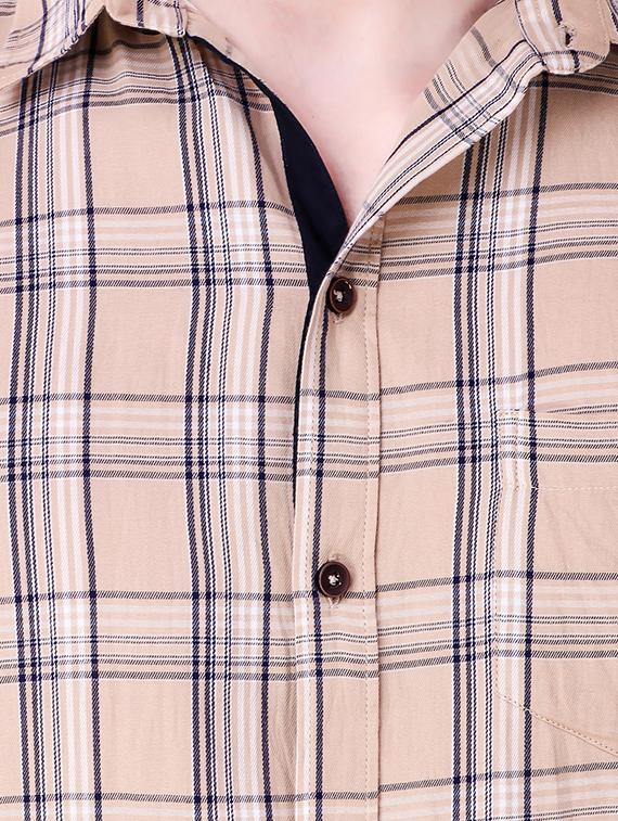 beige cotton casual shirt - 15286648 - Zoom Image - 4