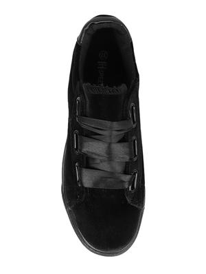 black velvet laceup casual shoes - 15286998 - Standard Image - 4
