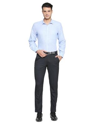 black polyester blend flat front formal trouser - 15287074 - Standard Image - 4