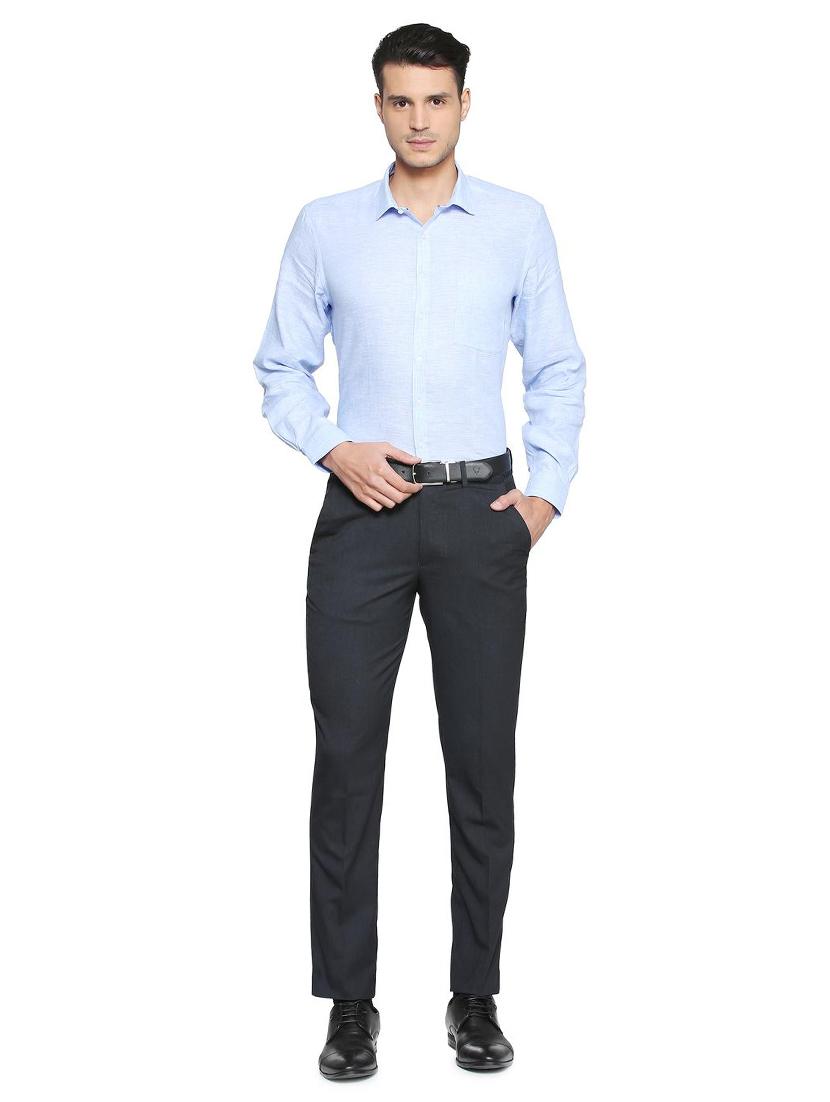 black polyester blend flat front formal trouser - 15287074 - Zoom Image - 4
