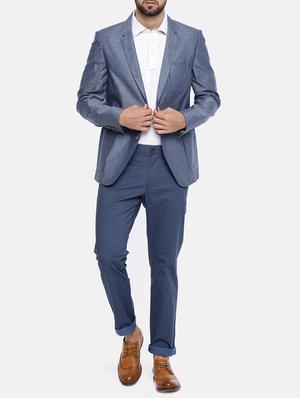 blue cotton single breasted blazer - 15291952 - Standard Image - 4