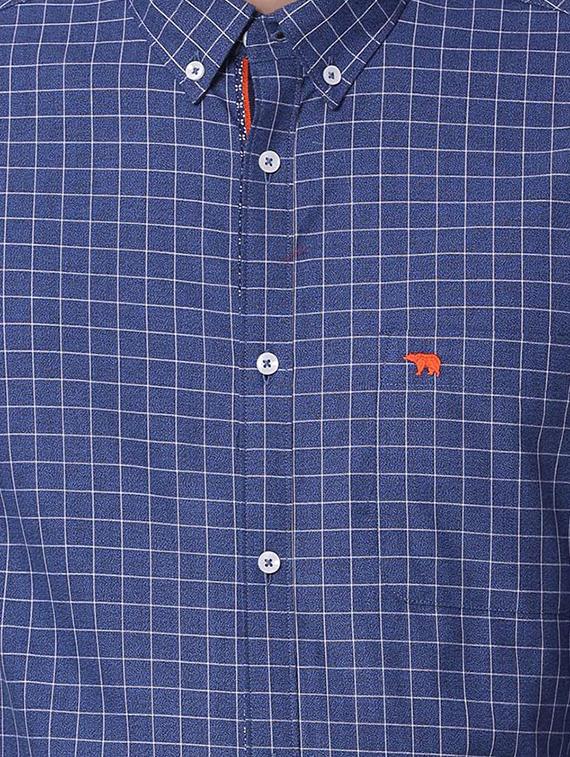 blue cotton casual shirt - 15292674 - Zoom Image - 4