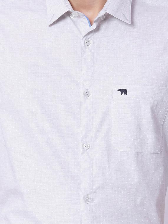 grey cotton casual shirt - 15292681 - Zoom Image - 4
