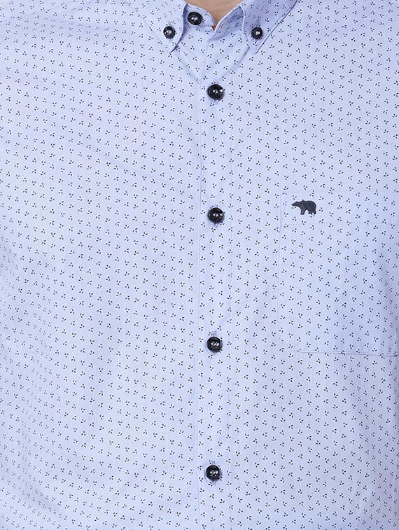 blue cotton casual shirt - 15292771 - Zoom Image - 4