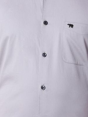 grey cotton formal shirt - 15292789 - Standard Image - 4