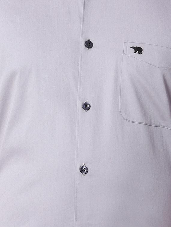 grey cotton formal shirt - 15292789 - Zoom Image - 4