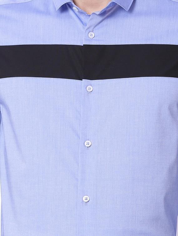 blue cotton casual shirt - 15292817 - Zoom Image - 4