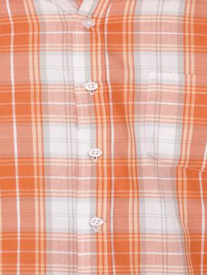 orange cotton casual shirt - 15293403 - Standard Image - 4