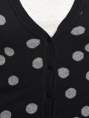 black cotton cardigan - 15293480 - Standard Image - 4