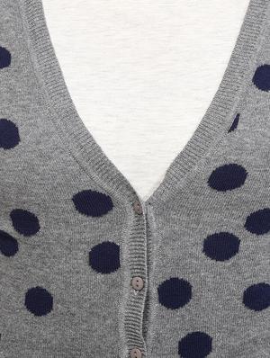 grey cotton cardigan - 15293481 - Standard Image - 4