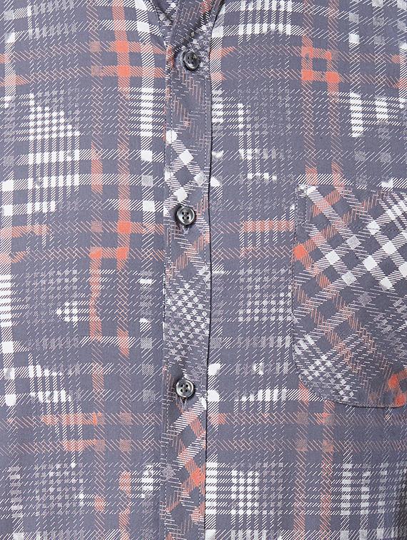 grey cotton casual shirt - 15293489 - Zoom Image - 4