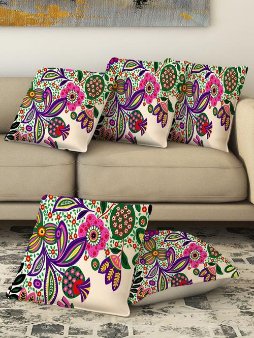 digital 3d printed set of 5 jute cushion covers - 15293600 - Standard Image - 1