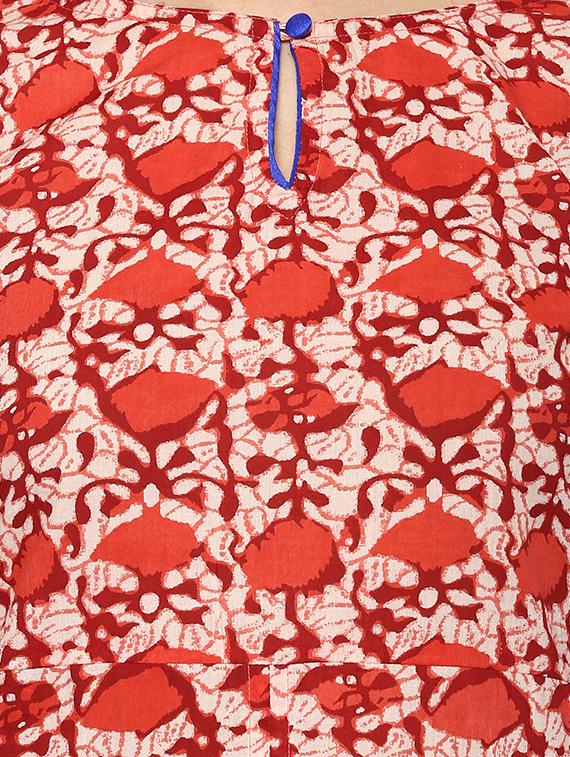 brown rayon kurta palazzo set - 15294124 - Zoom Image - 4