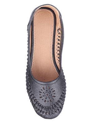 black pu slip on ballerina - 15295499 - Standard Image - 4