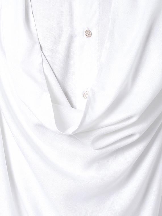 white rayon kurta pyjama set - 15296398 - Zoom Image - 4
