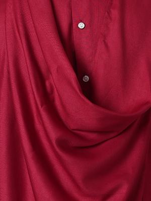 maroon rayon kurta pyjama set - 15296400 - Standard Image - 4