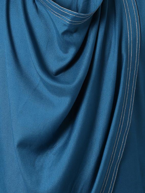 blue rayon long kurta - 15296440 - Zoom Image - 4