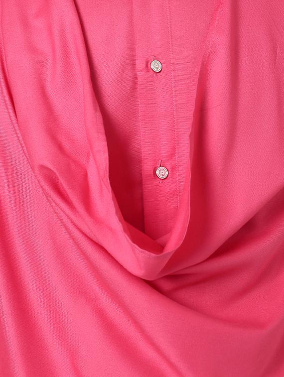 pink rayon long kurta - 15296444 - Zoom Image - 4