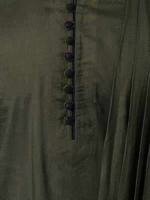 green solid long kurta - 15296447 - Standard Image - 4