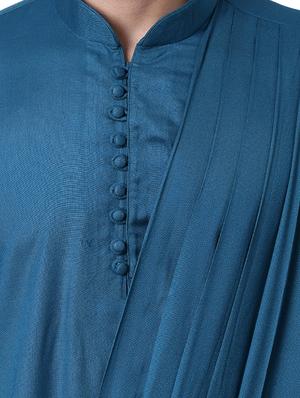 blue rayon long kurta - 15296452 - Standard Image - 4