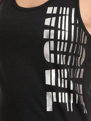 black printed cotton tank tee - 15297566 - Standard Image - 4