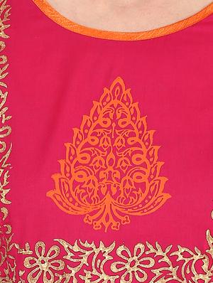 anarkali hand block printed kurta - 15297624 - Standard Image - 4