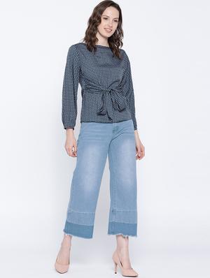 navy blue floral top - 15300791 - Standard Image - 4
