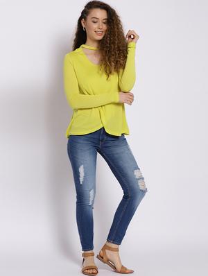 choker neck overlap front top - 15300802 - Standard Image - 4