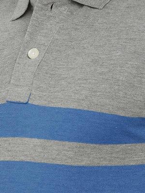 grey cotton blend polo t-shirt - 15300991 - Standard Image - 4