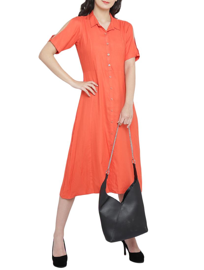 Fit & flare slit sleeve midi dress - 15301130 - Zoom Image - 4