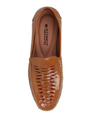 tan patent leather slip on loafer - 15302186 - Standard Image - 4