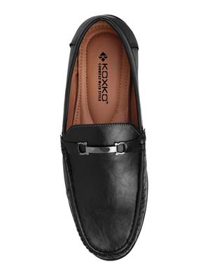 black leatherette slip on loafer - 15302193 - Standard Image - 4