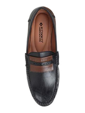 black leatherette slip on loafer - 15302198 - Standard Image - 4