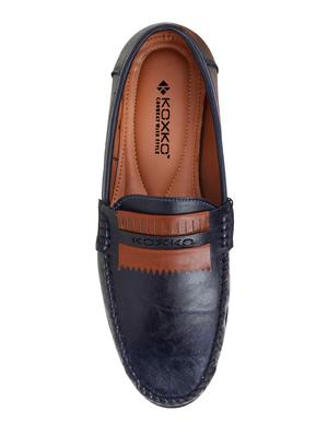navy leatherette slip on loafer - 15302200 - Standard Image - 4