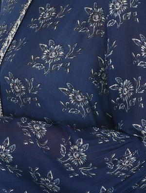 navy blue flared kurta - 15302815 - Standard Image - 4