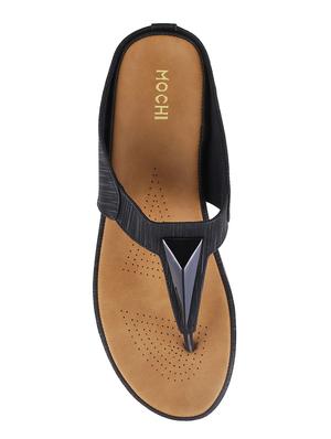 black leatherette slippers - 15303956 - Standard Image - 4