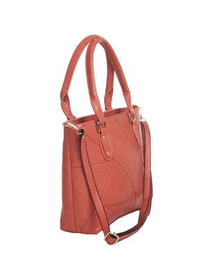 orange leatherette (pu) regular handbag - 15304699 - Standard Image - 4