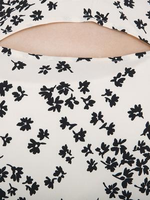 Cut outs neckline floral top - 15304817 - Standard Image - 4